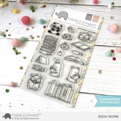 Mama Elephant Clear Stamps - Book Worm